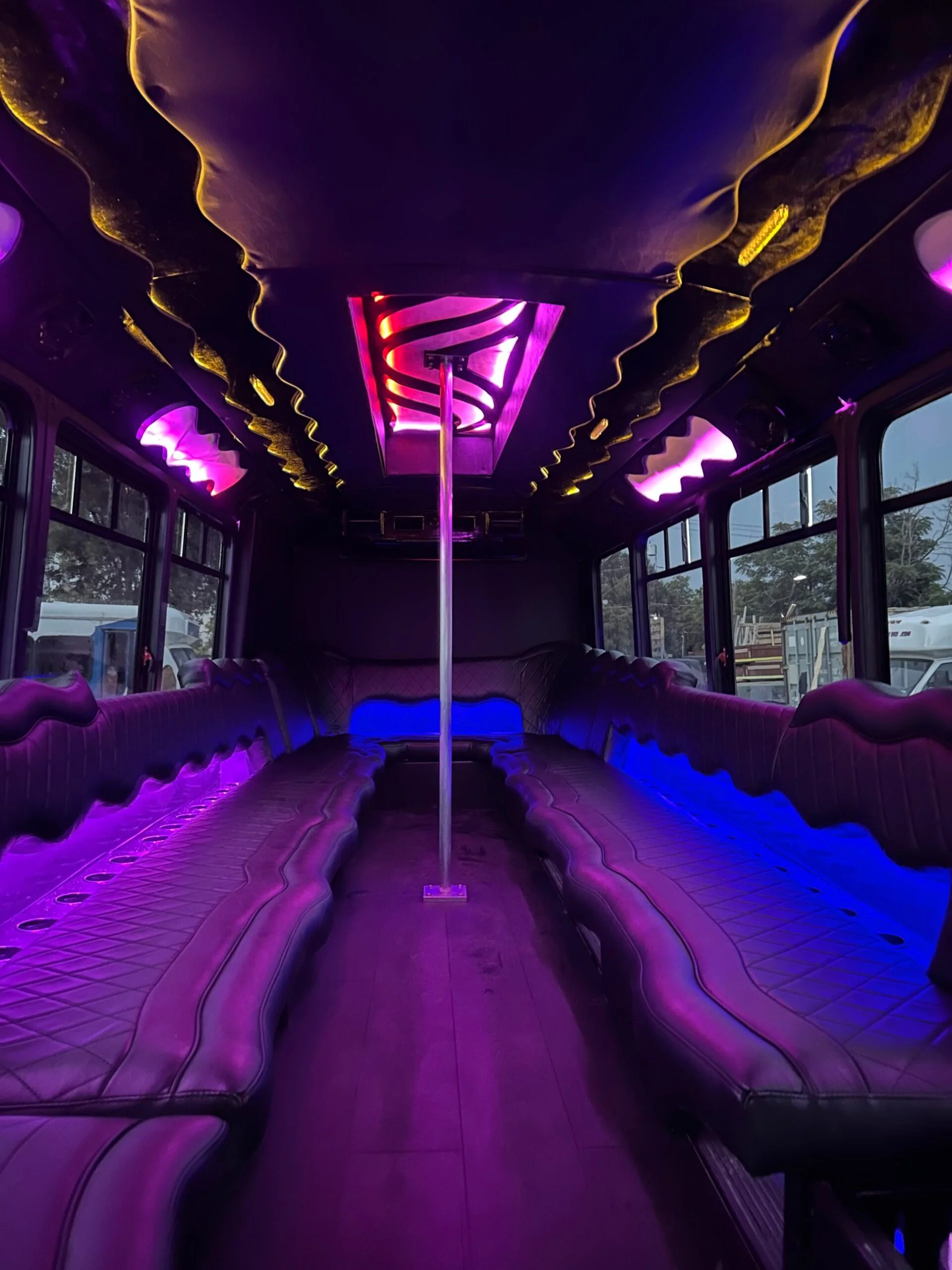 Legend party bus spacious interior